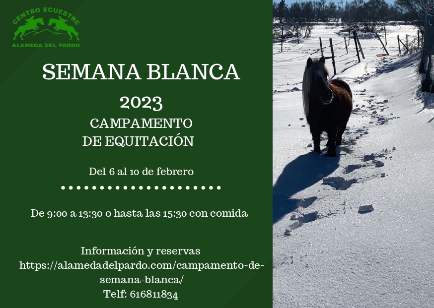 Campamento de equitación de Semana Blanca 2023